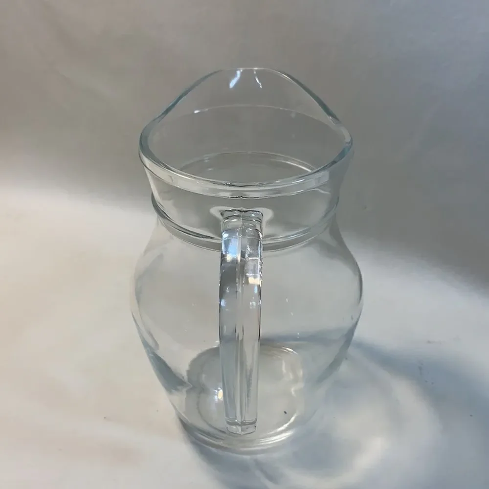 Clear Glass Serving Pitcher Handle Mimosa 22 Ounce Kitchen Bar Accessories  Used